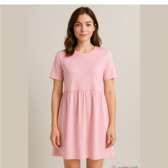 Pink short sleeve dress - Picture 1 of 3